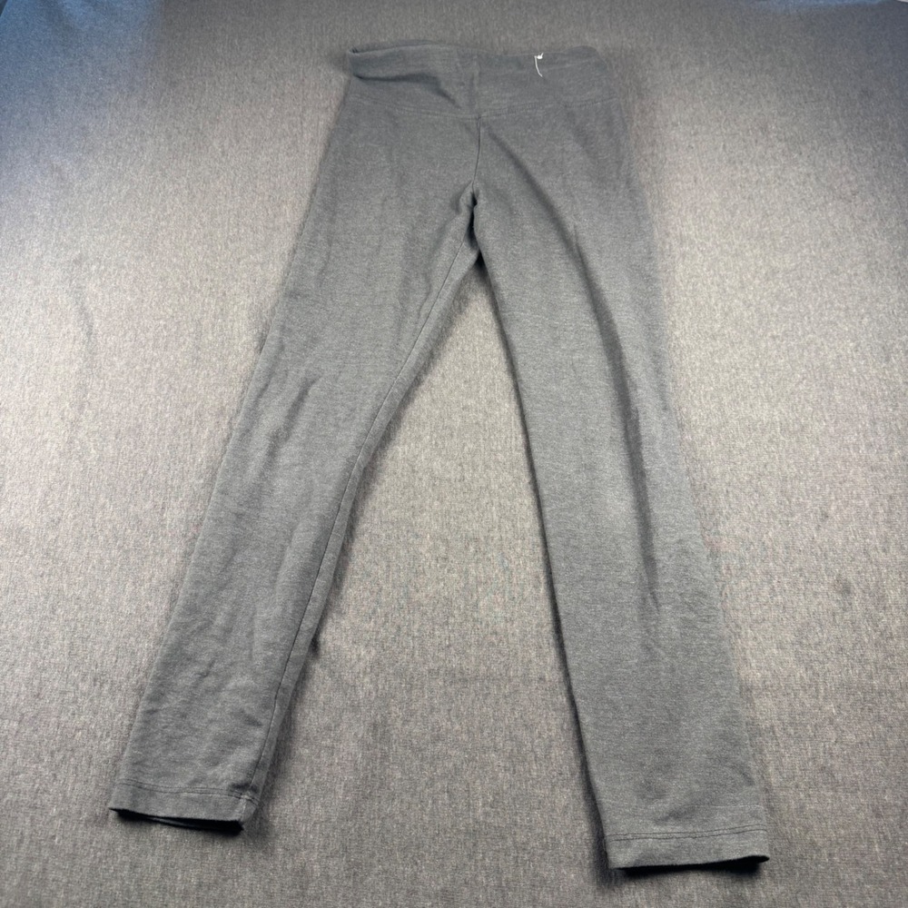 Justice Girls Charcoal Gray‎ Heather Leggings Size M 10 Elastic Waist Heart Logo